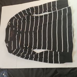 Belle Du Jour striped long sleeve fitted Y2K bell twighlight stripped shirt tee